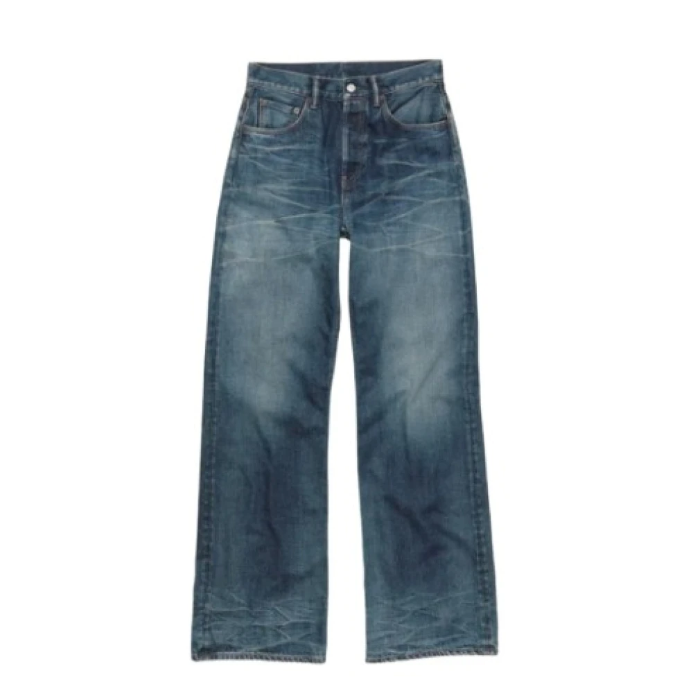 Acne Studios Mörkblå Loose Fit Jeans Black, Dam