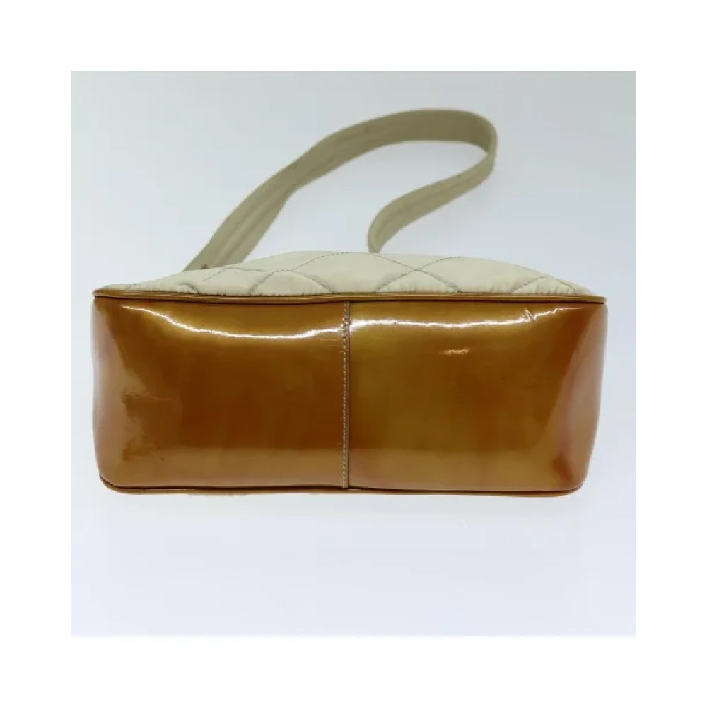 Prada Vintage Pre-owned Nylon prada-bags Beige Dames