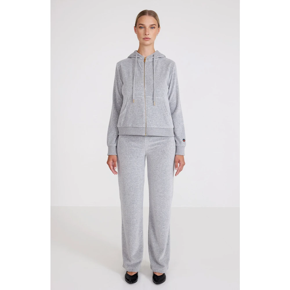 Busnel Comfortabele veloursbroek voor de winter Gray Dames