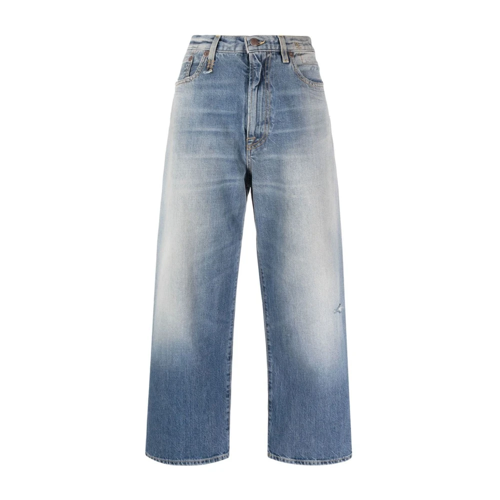 R13 Blauwe Straight Jeans Ankled Darcy Blue Dames