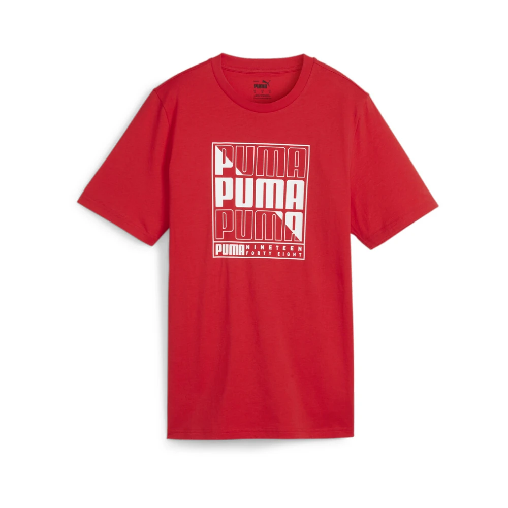 Puma Grafische Box Heren T-shirt Red Heren