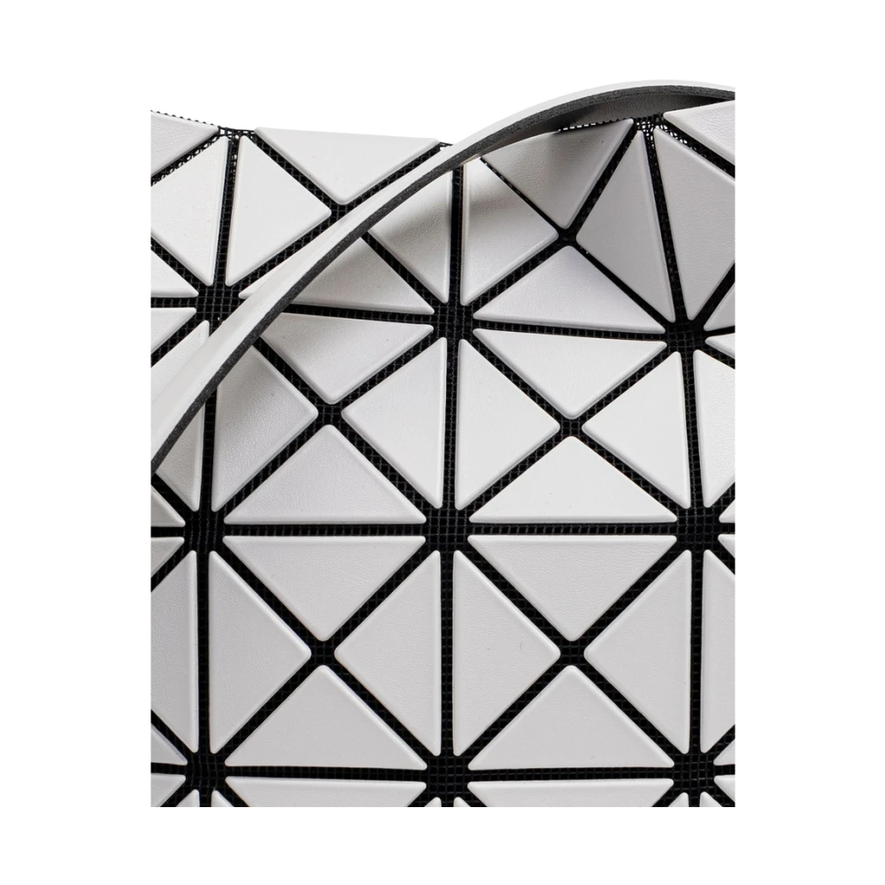 Issey Miyake Grijze Schoudertas met Magnetische Sluiting White Dames
