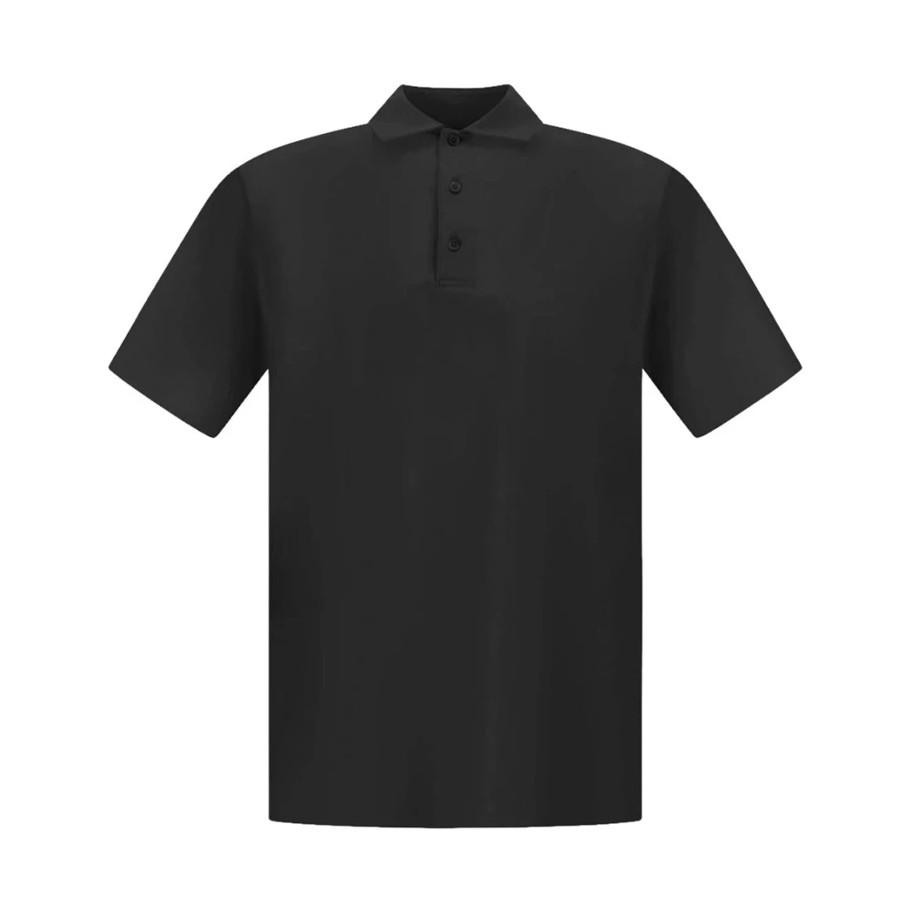 Herno Mannelijk Zwart Polo Shirt Van Superfijn Katoen Met Stretch