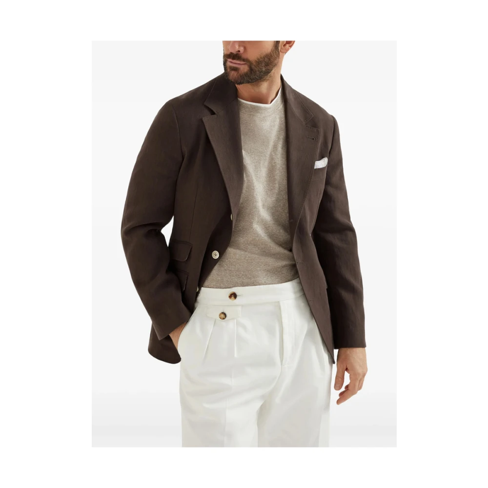 BRUNELLO CUCINELLI Beige Crew Neck T-shirt Beige Heren