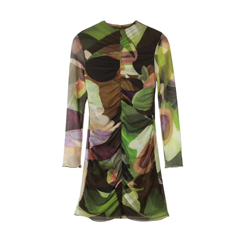 Desigual Levendige Print Elegante Jurk Green Dames