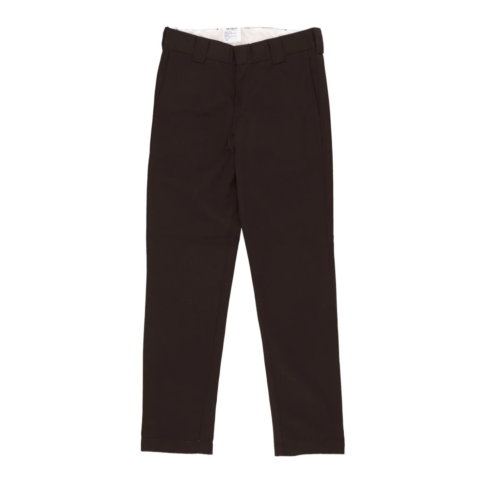Carhartt Wip Men's Brown Straight Trousers, W36 L32, Classic Workwear Inspired Tobacco Trousers