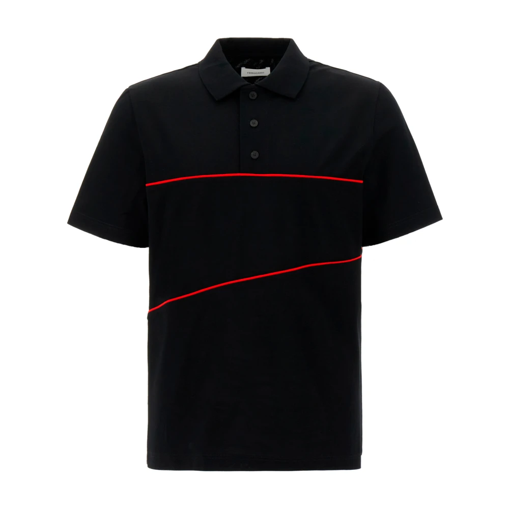 Salvatore Ferragamo Polo Shirts Black Heren