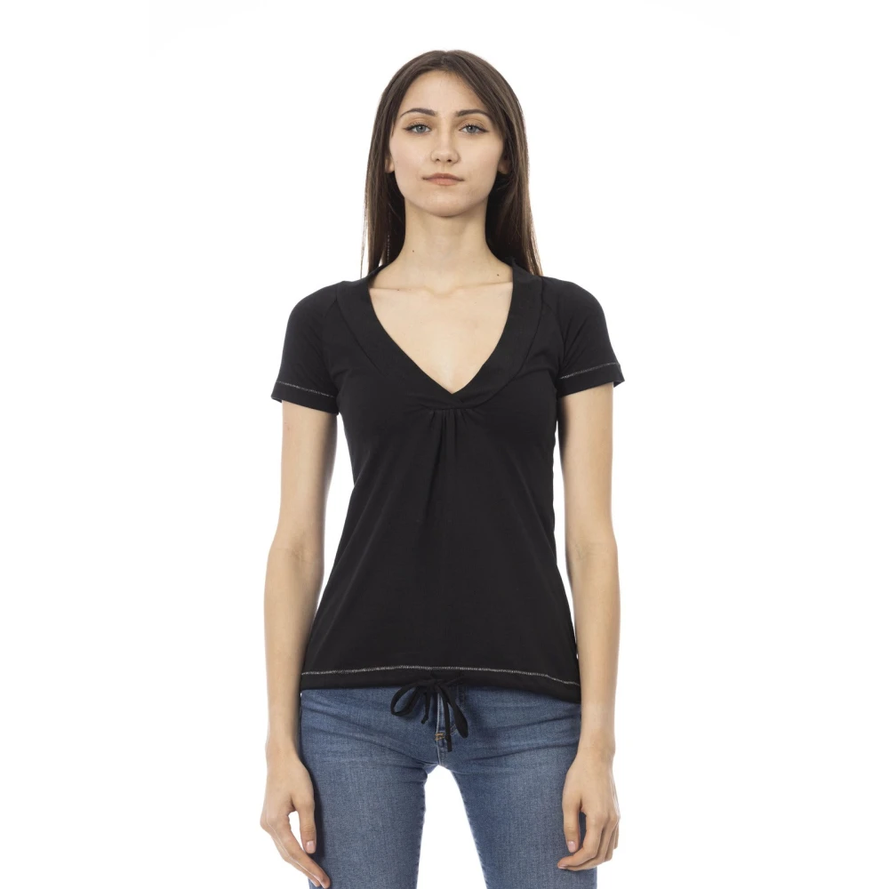 Trussardi Korte Mouw Ronde Hals T-Shirt Black Dames