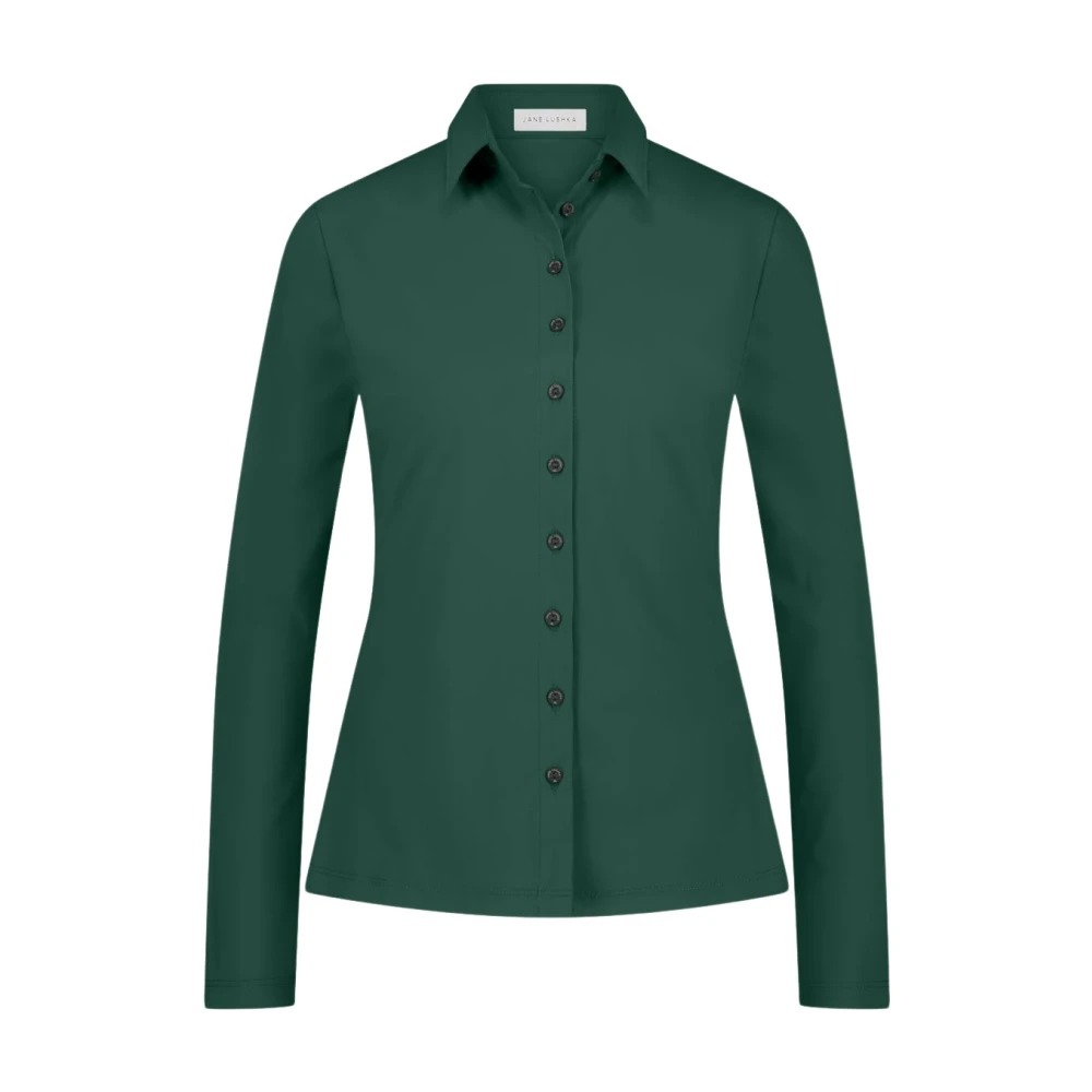Jane Lushka Kikkie Blouse Technisch Jersey Green Dames