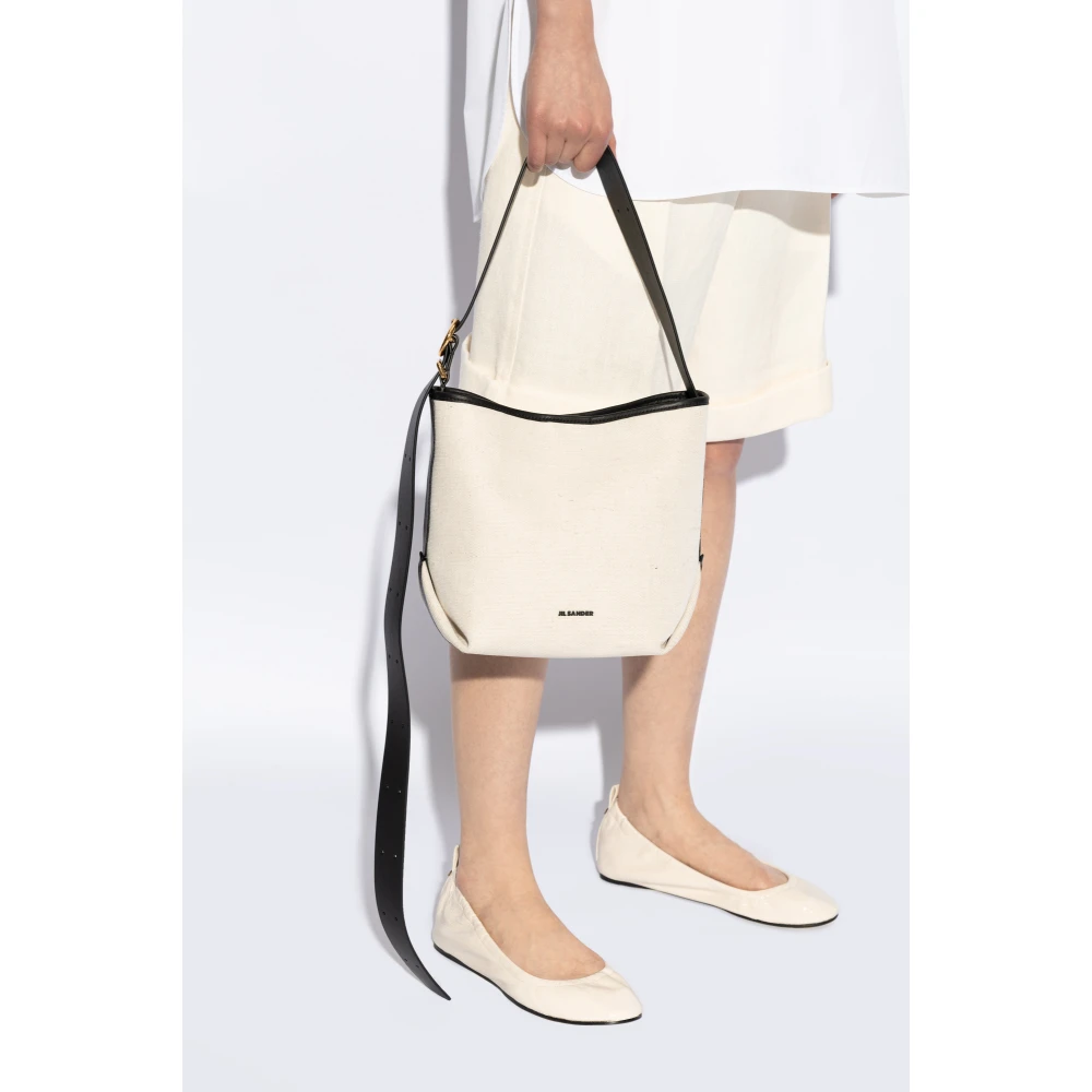 Jil Sander Schoudertas Beige Dames