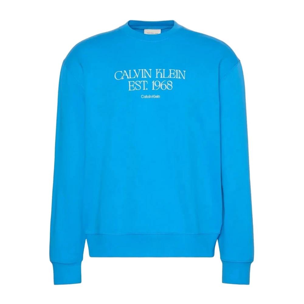 Calvin Klein Men's Blue College Sweatshirt - Sweatshirts - M - Sweatshirts & Hoodies
