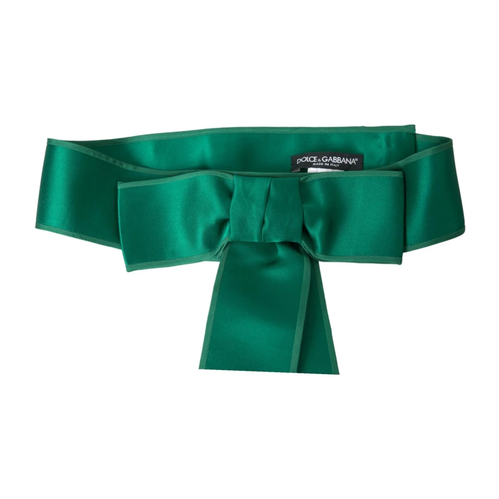 Dolce & Gabbana Iconische Zijden Taille Riem Green Dames