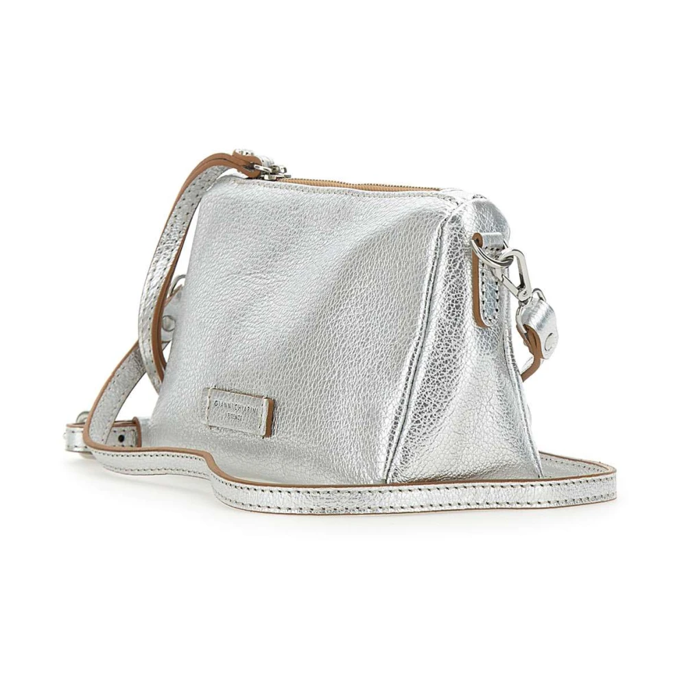 Gianni Chiarini Zilveren Leren Clutch met Polsband Gray Dames