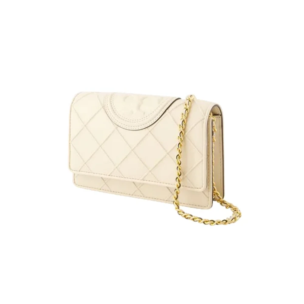 TORY BURCH Leather shoulder-bags Beige Unisex