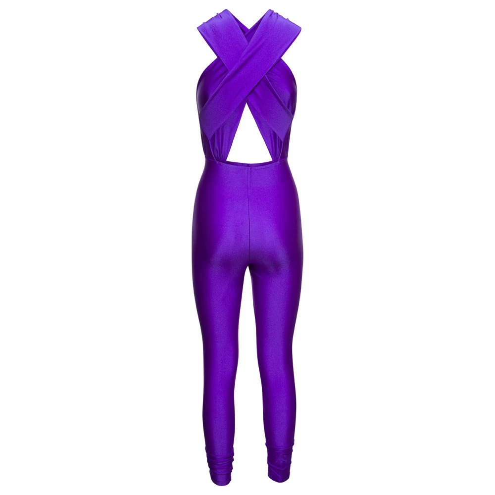 Andamane Halterneck Jumpsuit Purple Dames