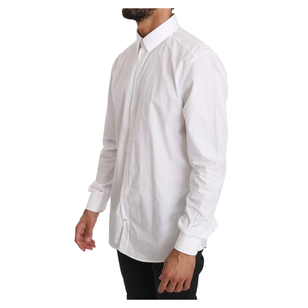 Dolce & Gabbana Elegant Slim Fit Overhemd White Heren