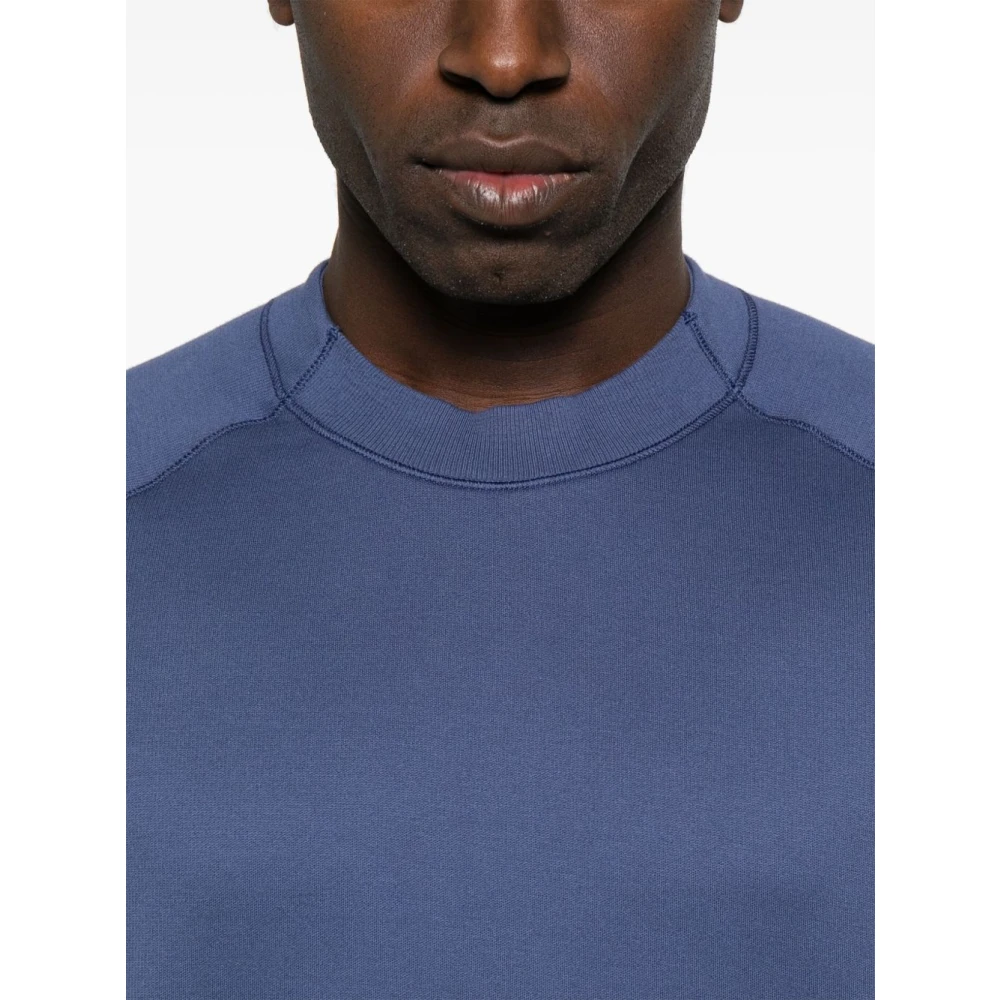 Stone Island Blauwe Crew Neck Raglan Sweater Blue Heren