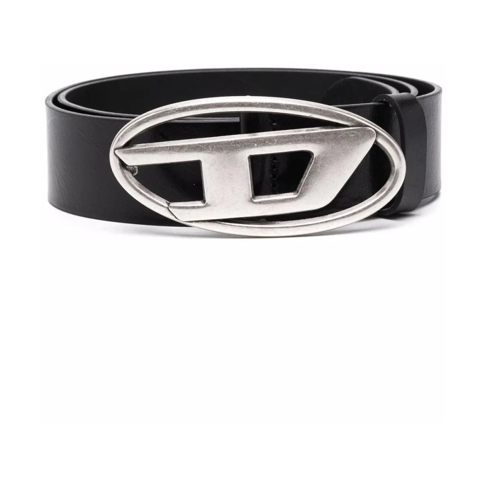 Diesel Oval D Logo Riem Black Heren