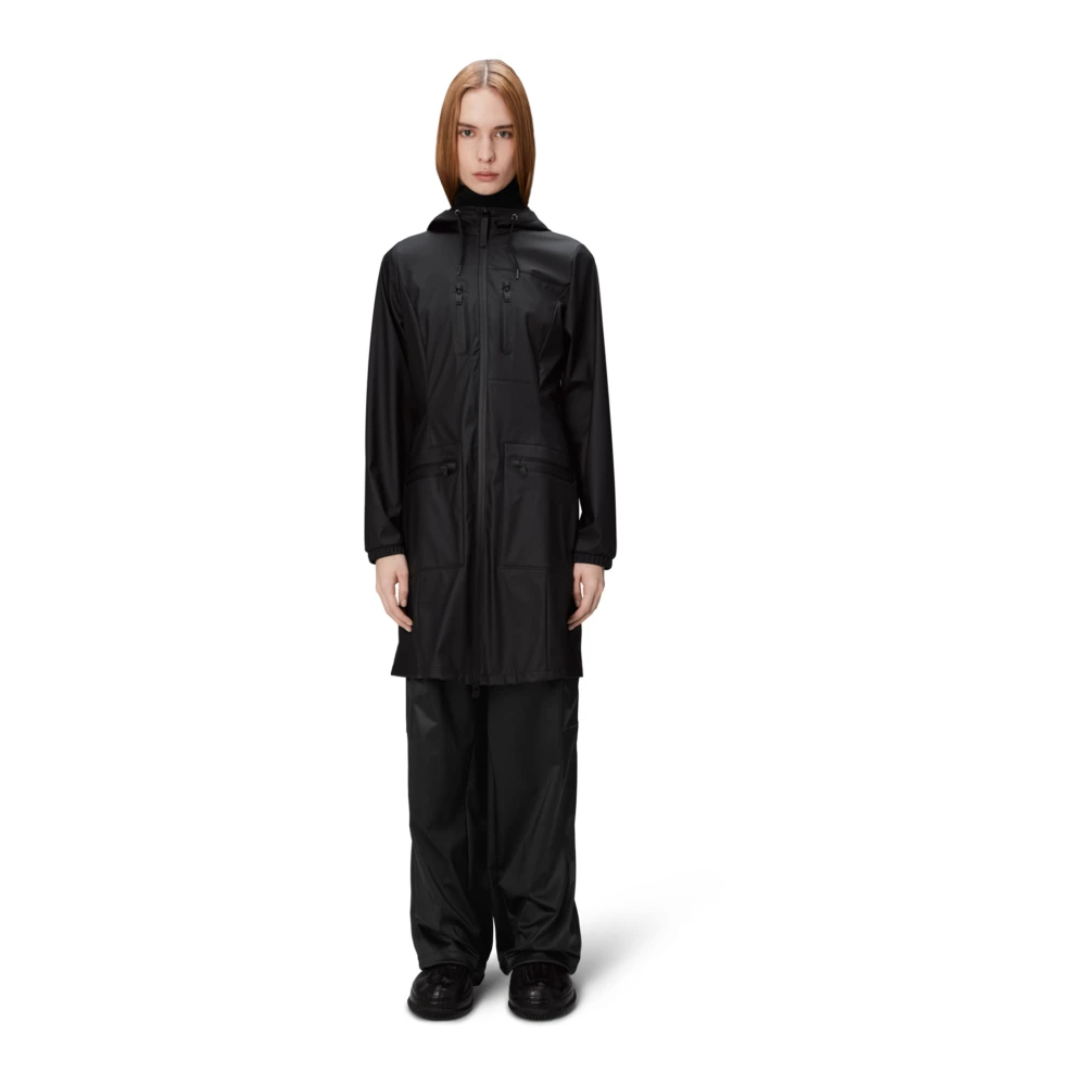 Rains Zwarte Unisex Jas Black Unisex