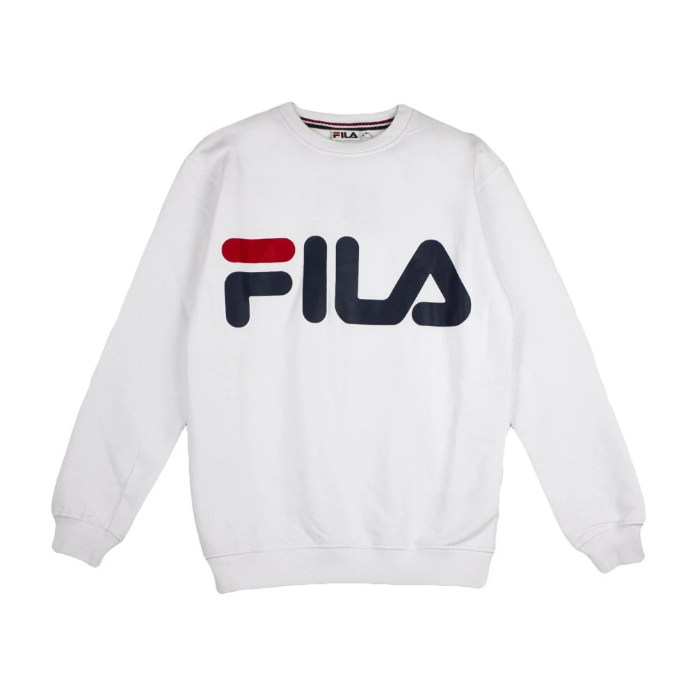 Fila Klassieke Logo Crewneck Sweatshirt Wit White Heren