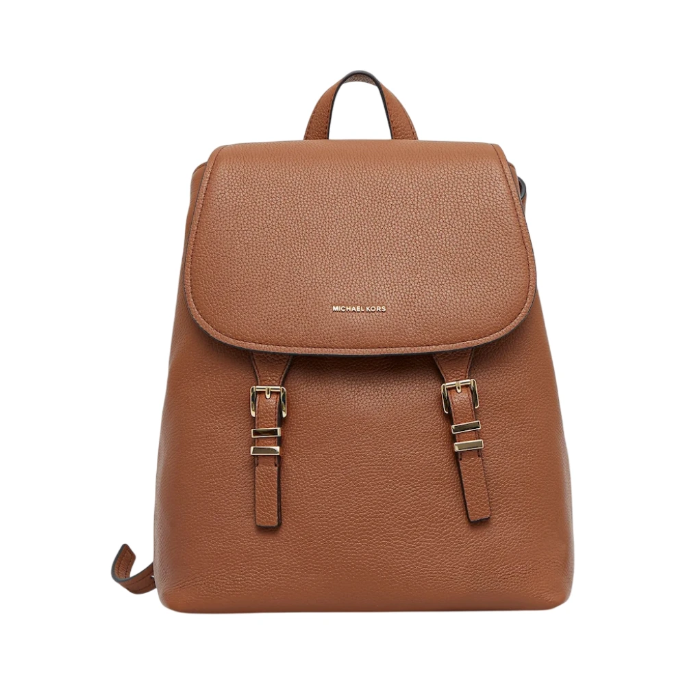 Michael Kors Women's Brown Leather Backpack With Adjustable Straps
