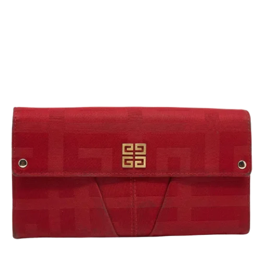 Givenchy Pre-owned Canvas wallets Red Dames