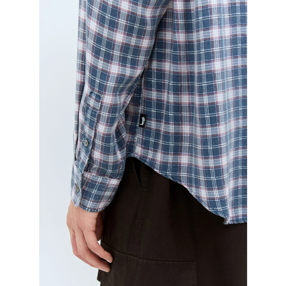 Stüssy Klassiek Geruit Overhemd Lichtgewicht Weefsel Blue Heren