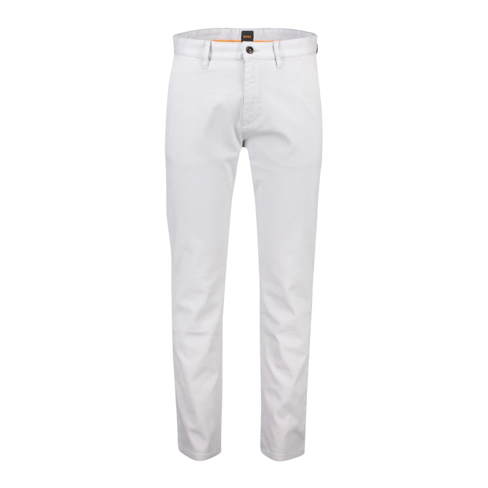 Hugo Boss Grijze Katoenen Chino Broek Gray Heren