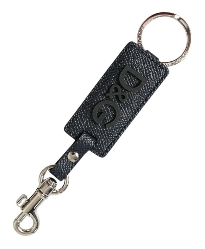 porte-cles-en-cuir-de-luxe-en-noir-and-argent