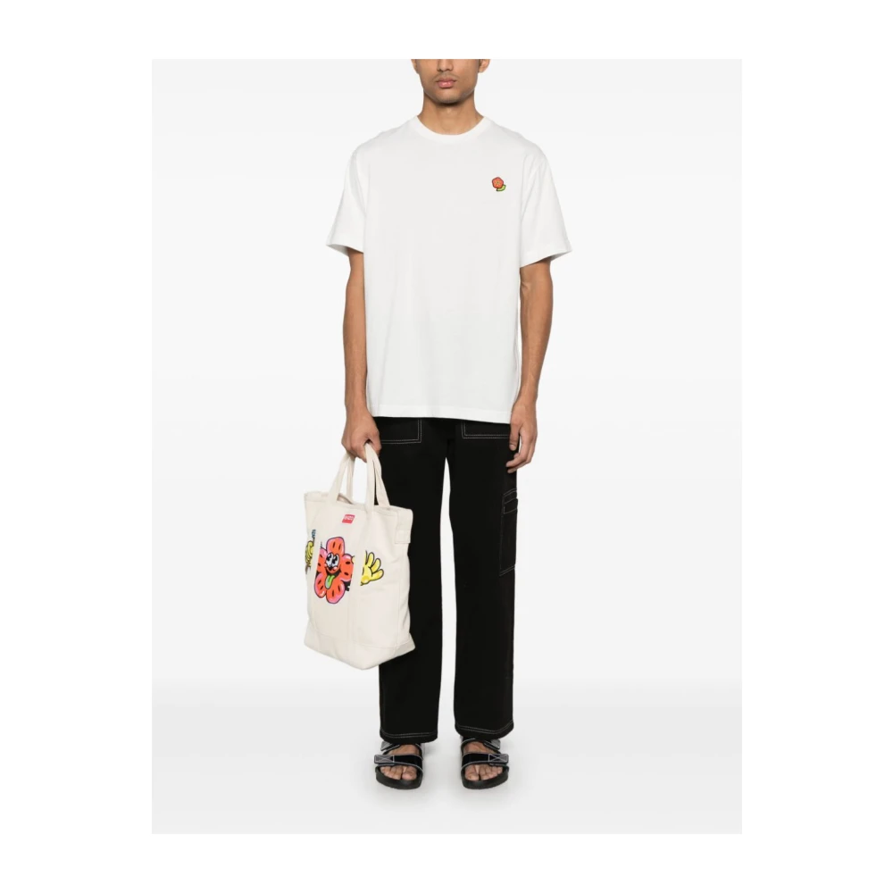 Kenzo Geborduurd Pop Shirt White Heren