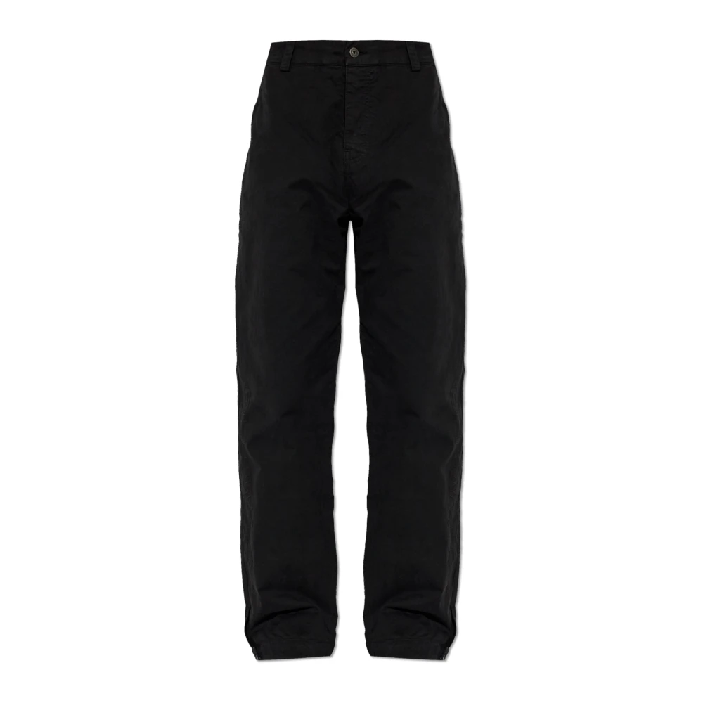 Off White Uomo Nero Pantaloni, M, New,