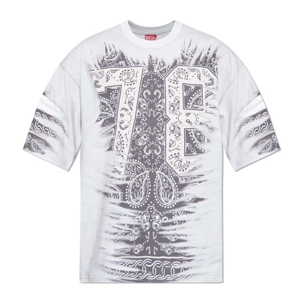Diesel T-shirt T-Boxt-78 Gray Heren