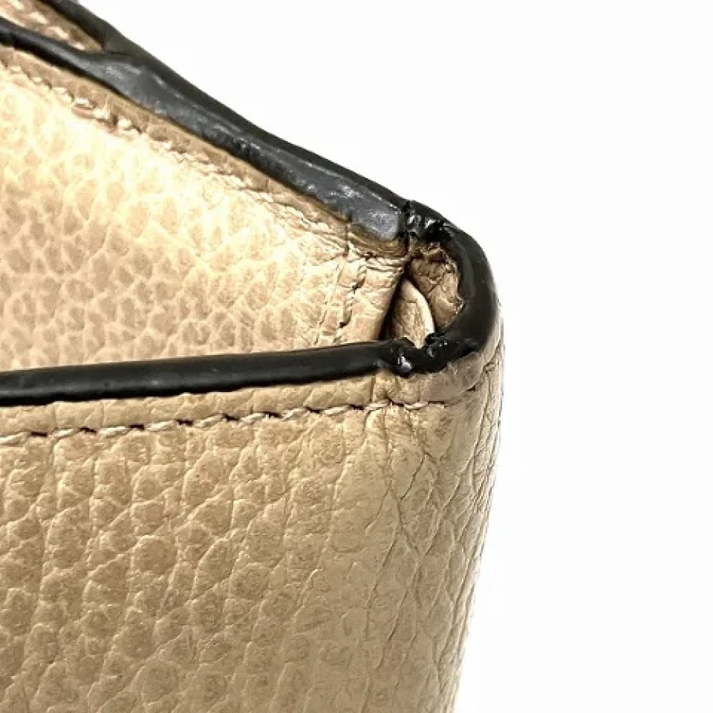 Gucci Vintage Pre-owned Leather wallets Beige Dames