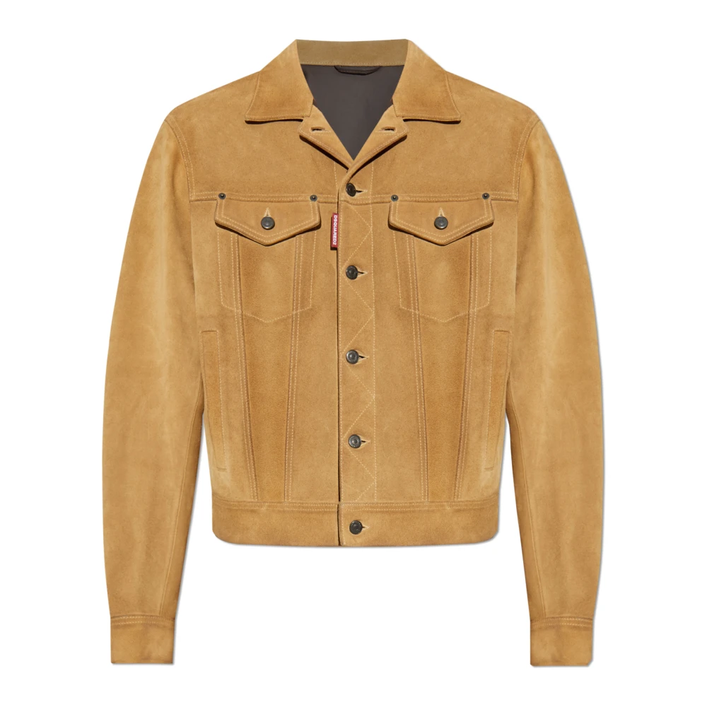 Jackets > Leather Jackets - - Dsquared2 - Modalova