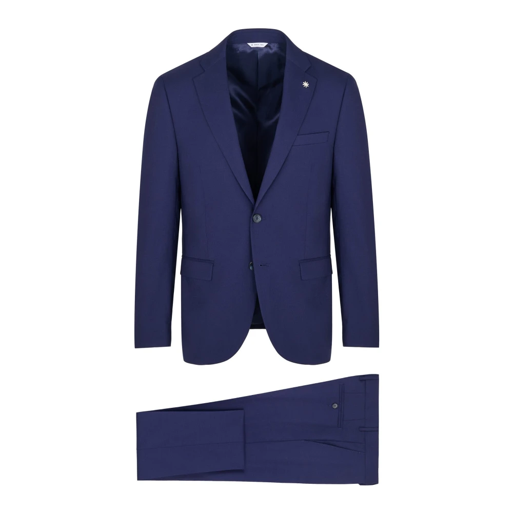 Manuel Ritz Mannelijk Blauw Kostuums Heren, Xl, Wol, Abito In Fresco Lana