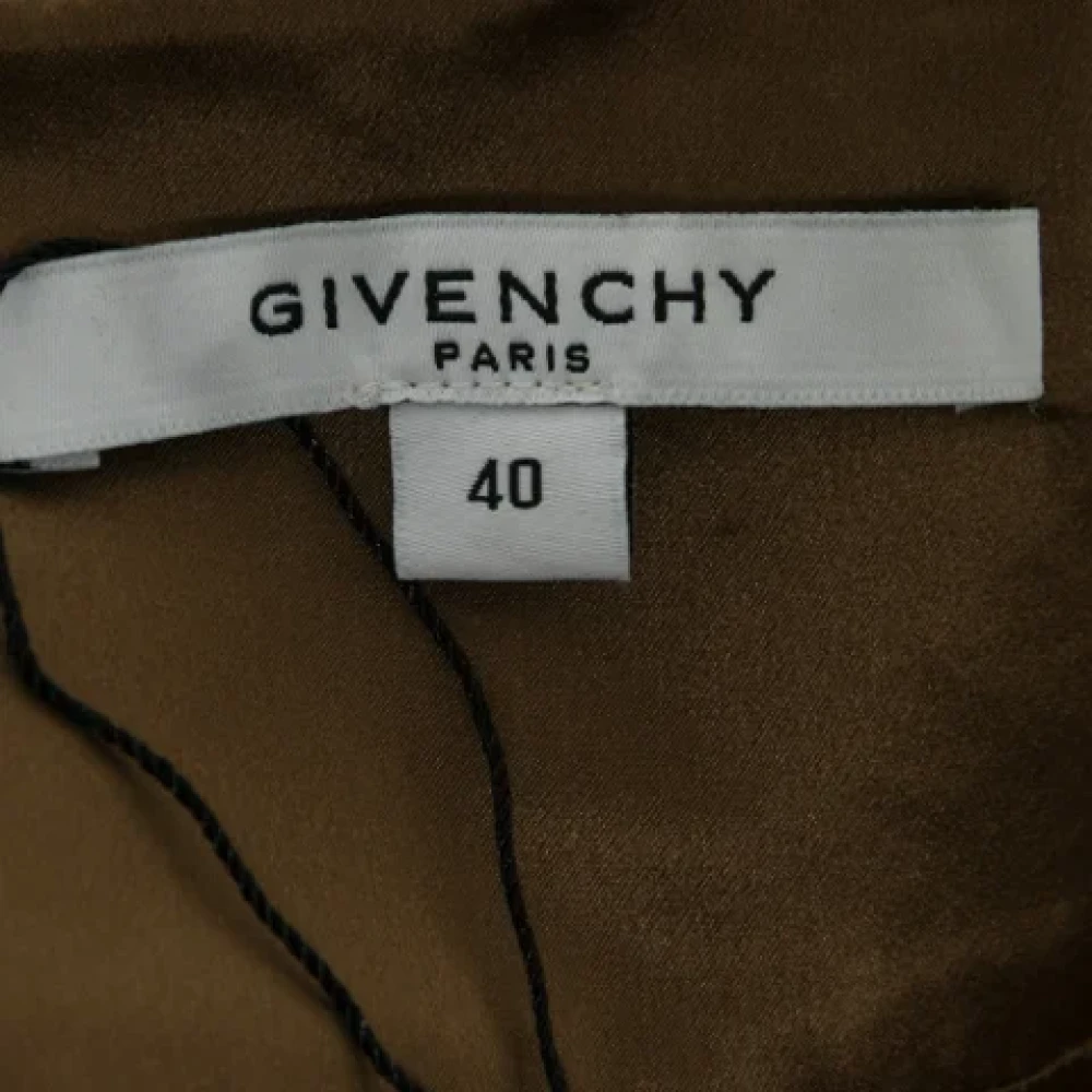 Givenchy Pre-owned Silk tops Brown Dames