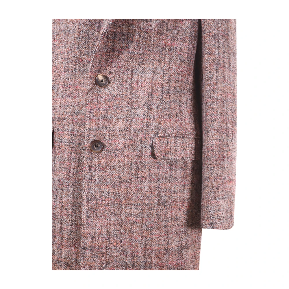 ETRO Beige Wollen Jas met Knoopsluiting Beige Heren