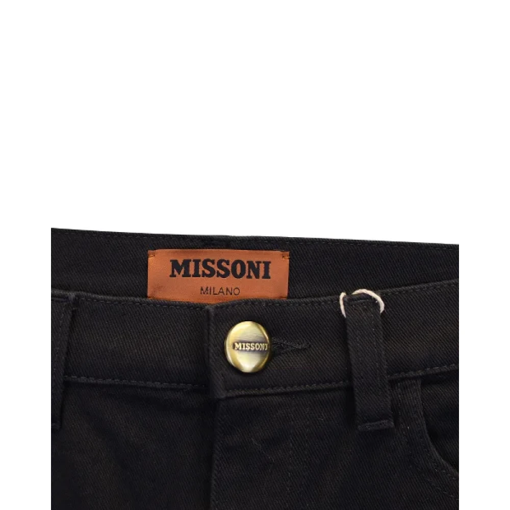 Missoni Pre-owned Cotton jeans Black Dames