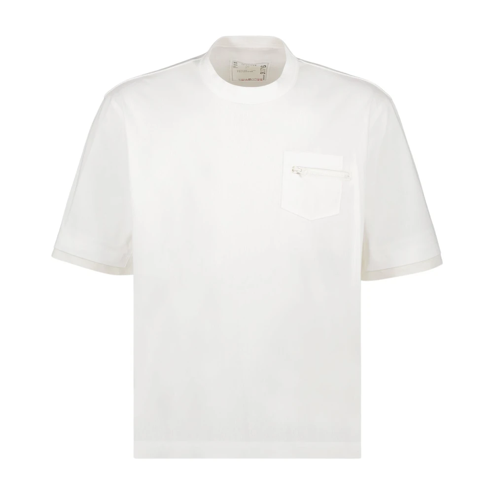 Sacai Zak T-shirt van Katoen White Heren