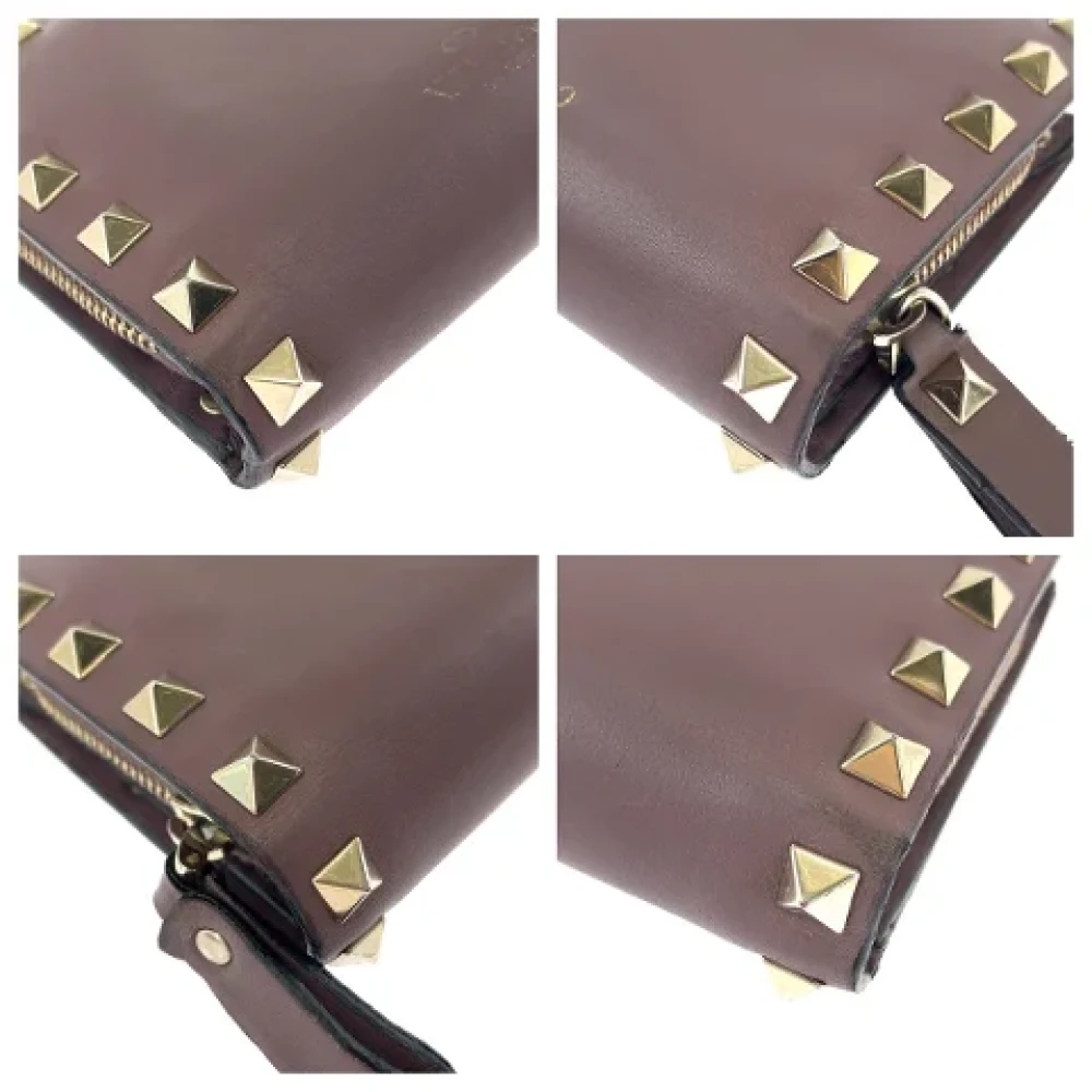 Valentino Vintage Pre-owned Leather wallets Purple Dames