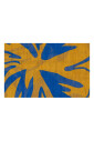 echarpe-unisexe-jaune-en-coton-et-lin-avec-motif-floral