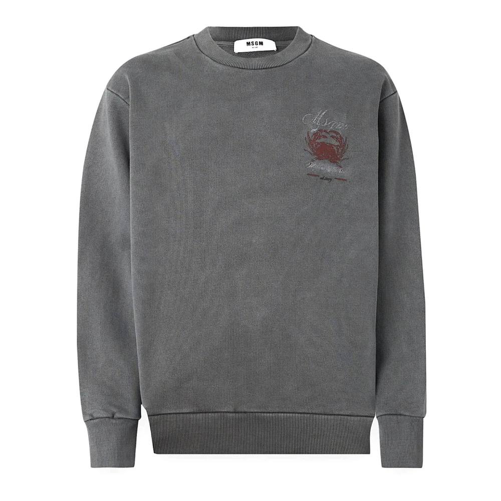 Msgm Women's Gray Sweatshirts, M, Felpa