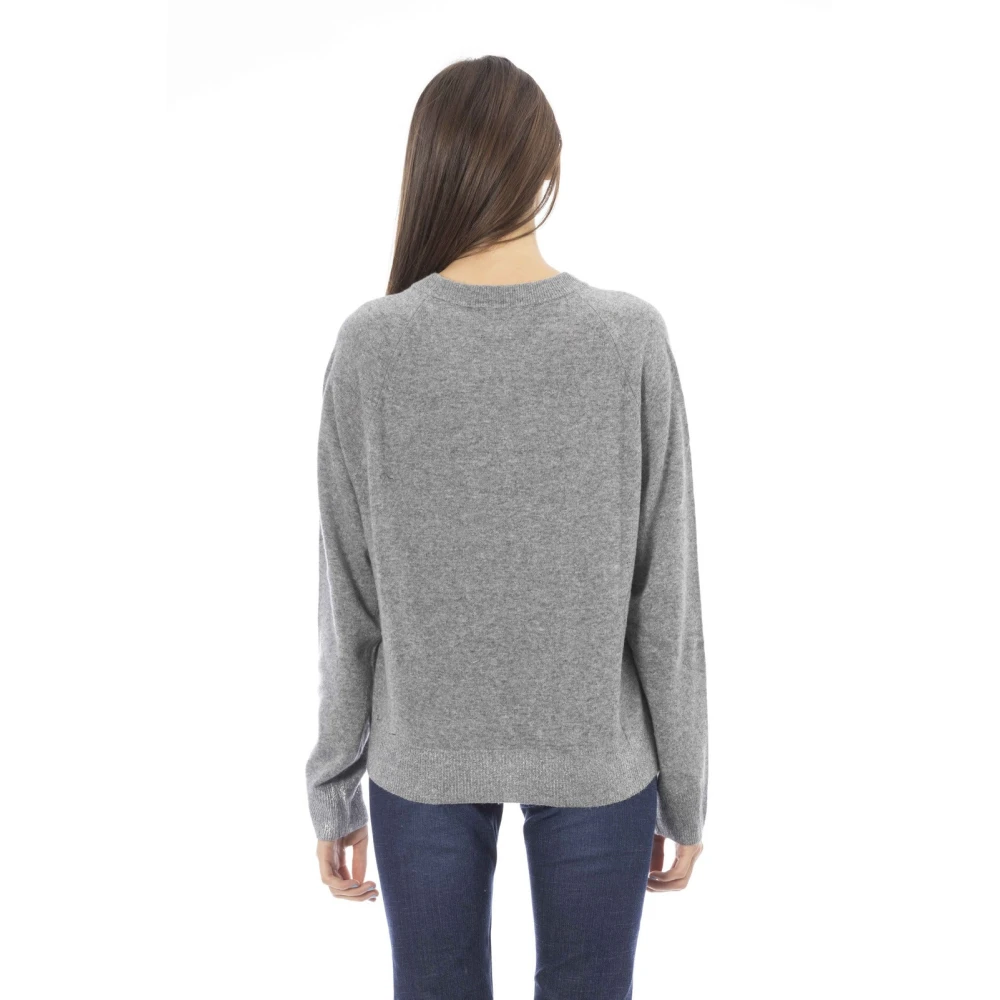 Baldinini Trendy Knitwear Long Sleeve Volterra Gray Dames