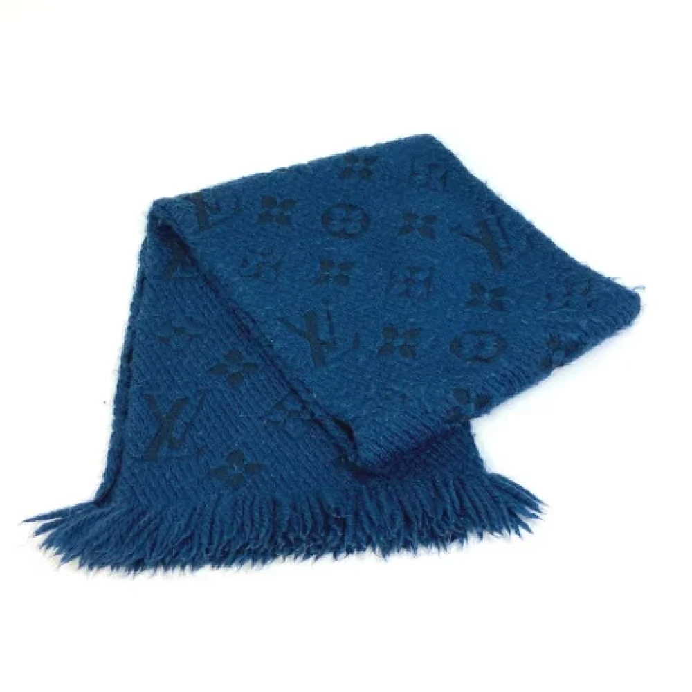 Louis Vuitton Vintage Pre-owned Silk scarves Blue Dames