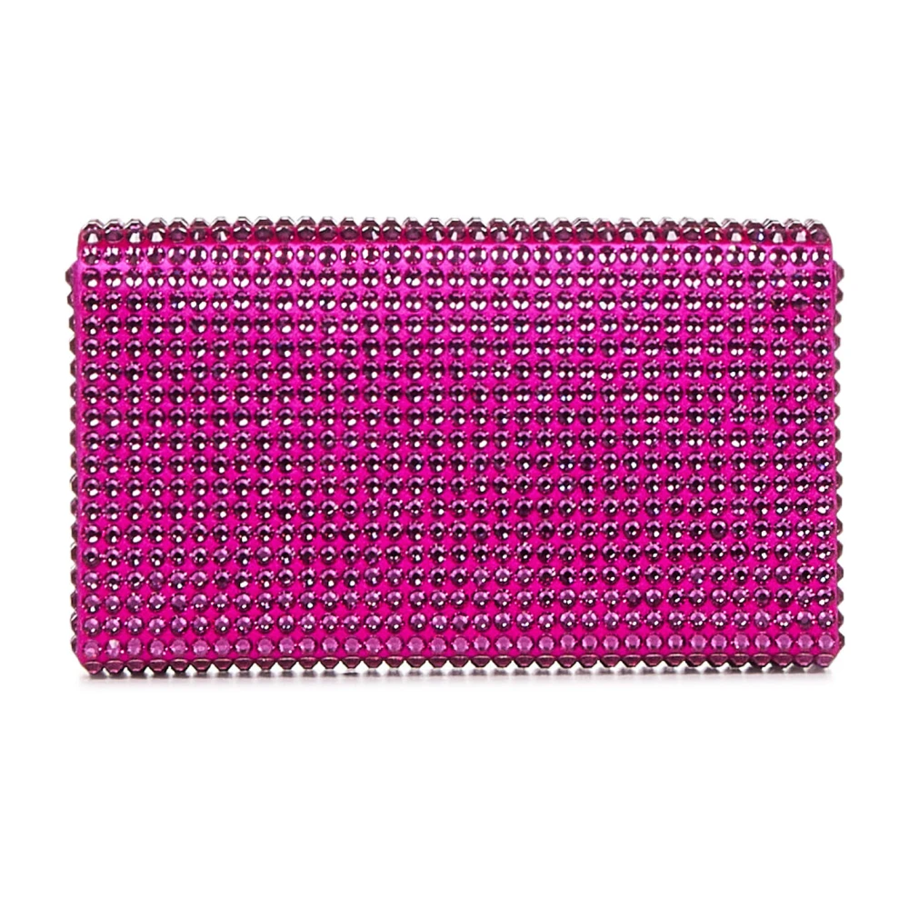 Amina Muaddi Fuchsia Clutch Purple Dames