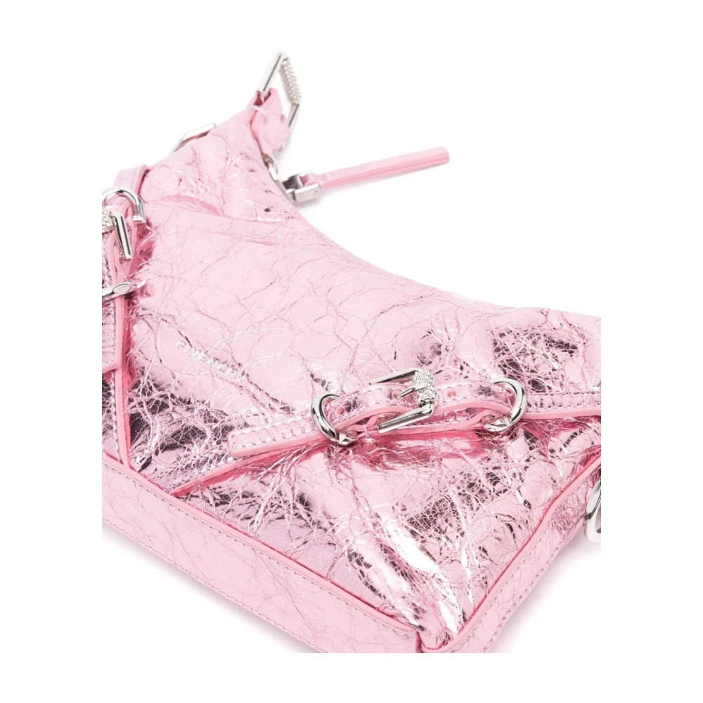 Givenchy Roze Voyou Metallic Leren Tas Pink Dames