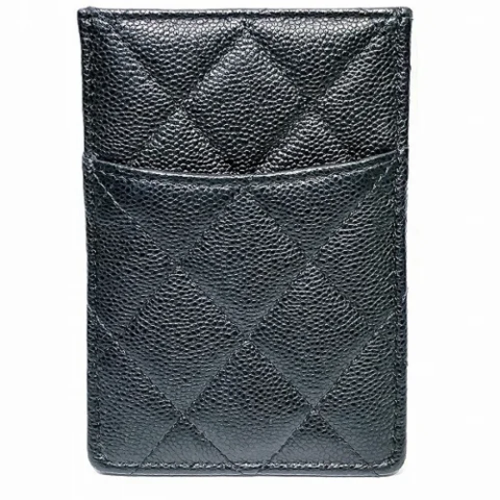 Chanel Vintage Pre-owned Leather home-office Black Dames