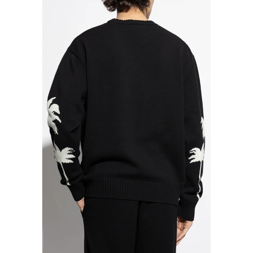 Palm Angels Trui met ronde halslijn Black Heren