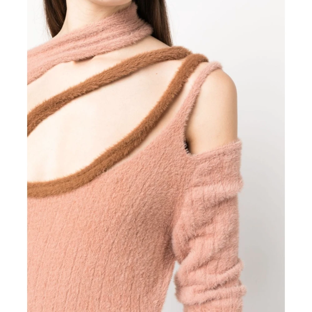 Ottolinger Crossover Mini Jurk Zwart Wit Roze Multicolor Dames