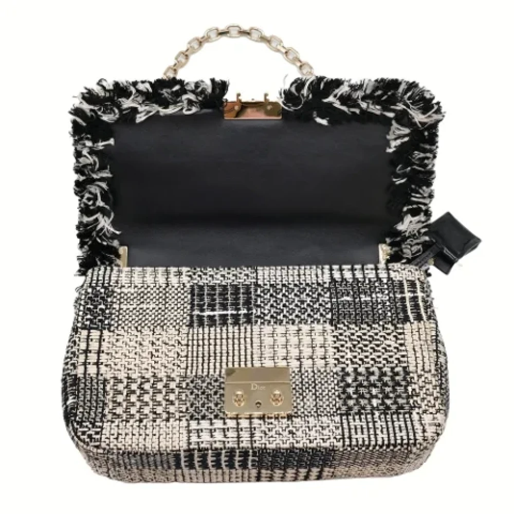 Dior Vintage Pre-owned Fabric shoulder-bags Black Dames